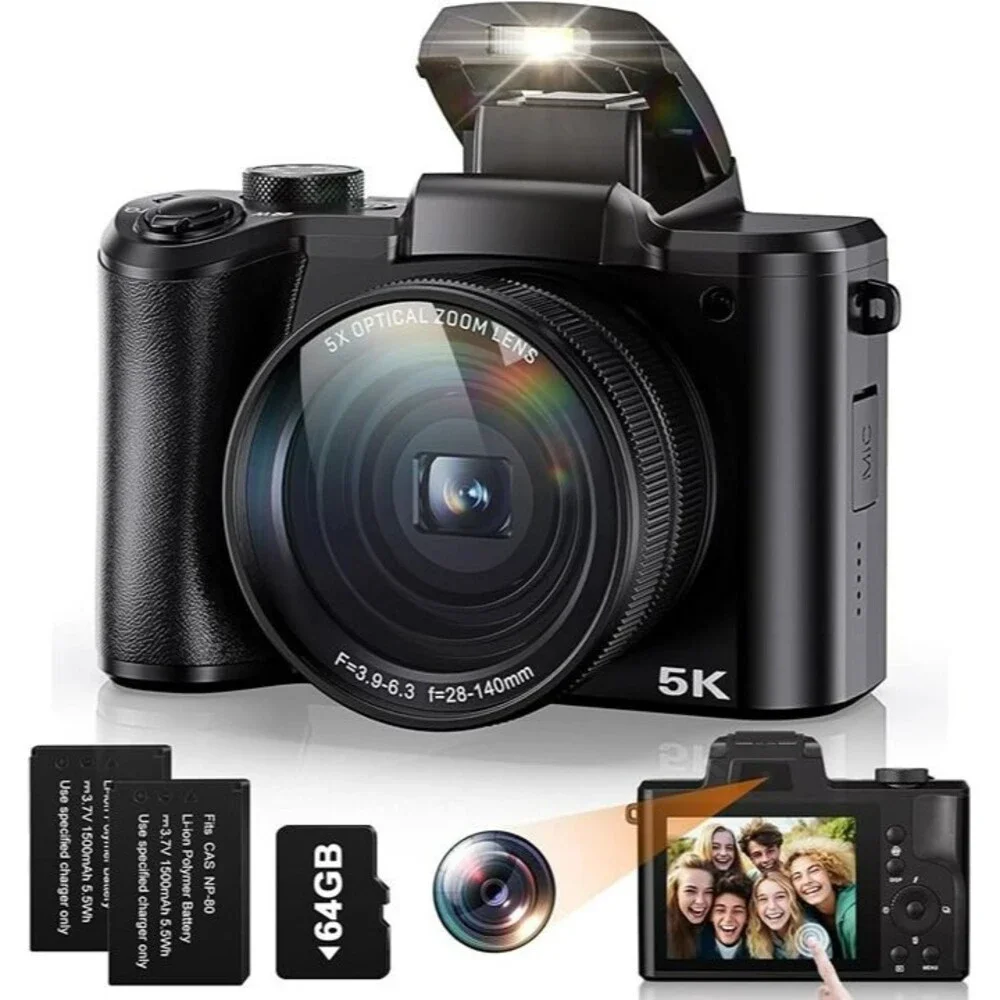 5K Ultra HD 5x Optical Zoom Digital Camera